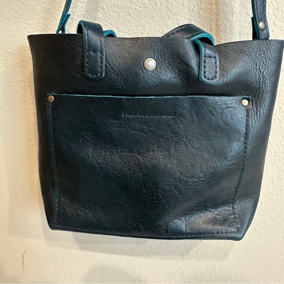 Portland Leather Goods (PLG) Blue Black mini Tote Bag